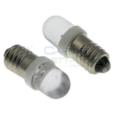 Led lamp E10 6V 9V 12V cool white