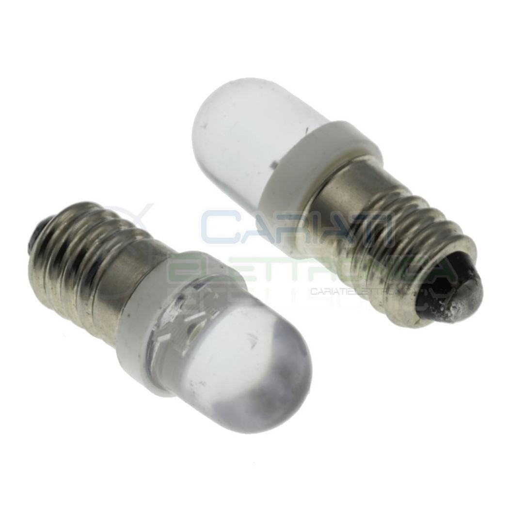 Led lamp E10 6V 9V 12V cool white