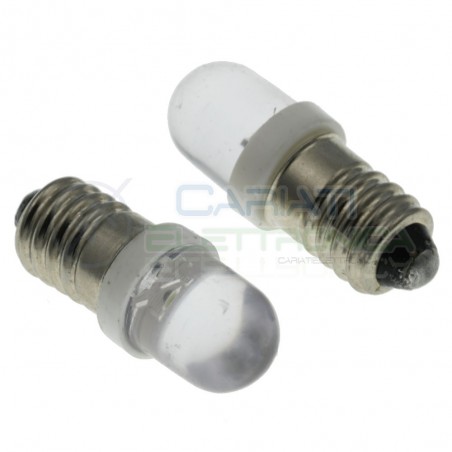 Led lamp E10 6V 9V 12V cool white