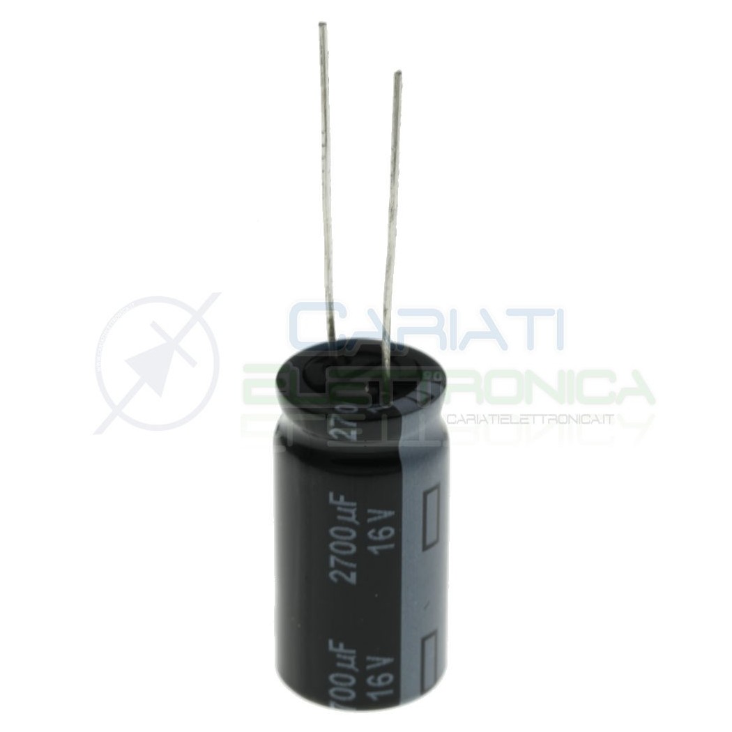 Condensatore elettrolitico 2700uF 16V 105°C 12,5X25mm Passo 5mm Panasonic
