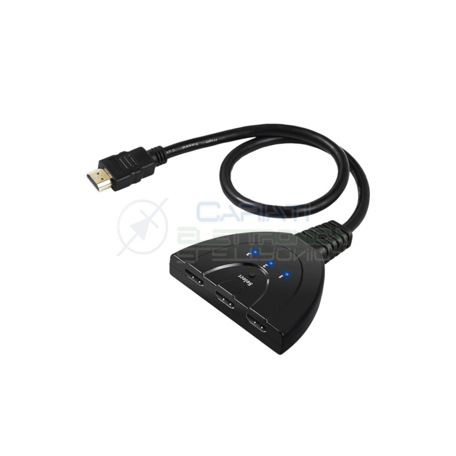 Splitter Hdmi 3 ingresso 1 uscite selezionabili con switch Hd Hdtv Generico