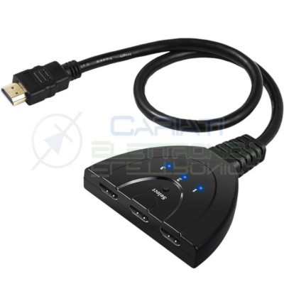 Splitter Hdmi 1x3 1 in 3 out with switch Hd HdtvGenerico