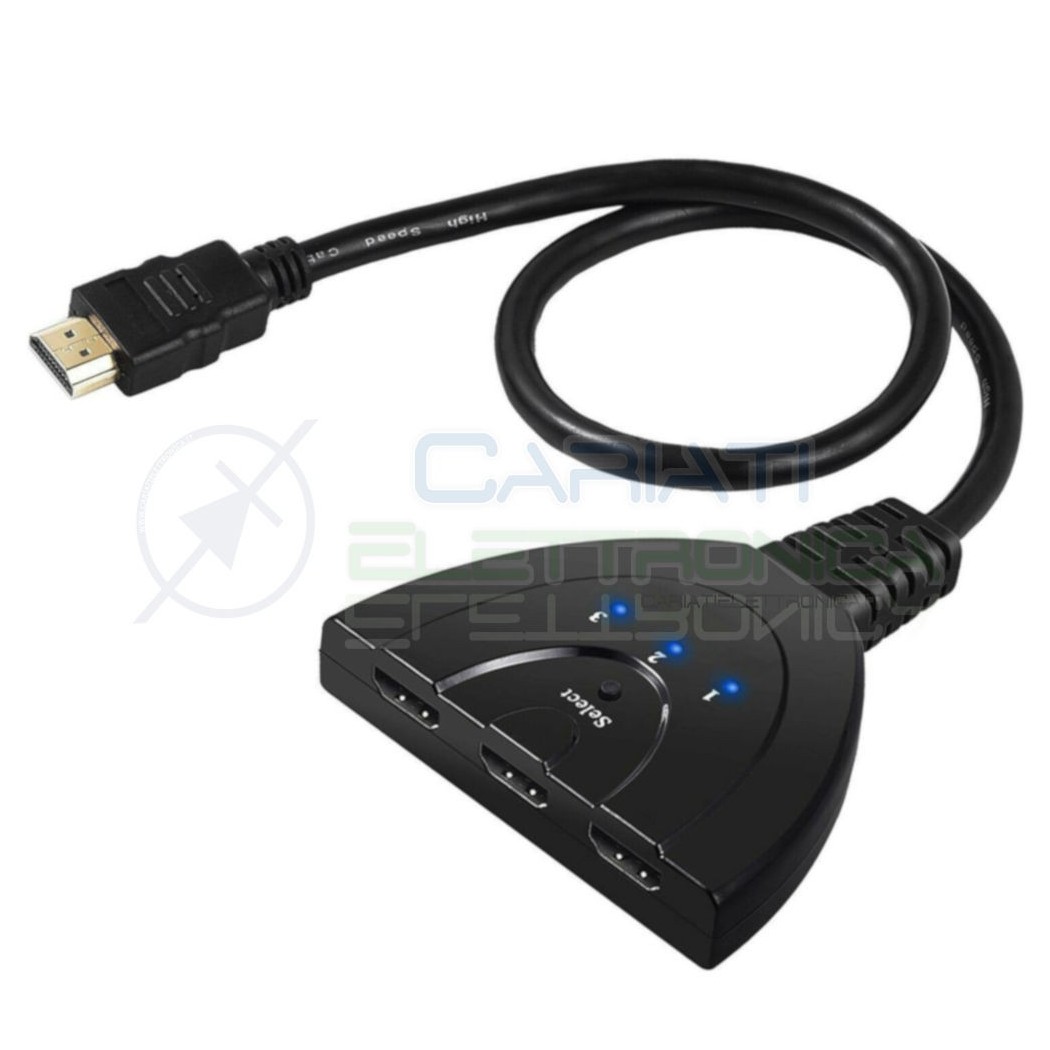 Splitter Hdmi 1x3 1 in 3 out with switch Hd HdtvGenerico