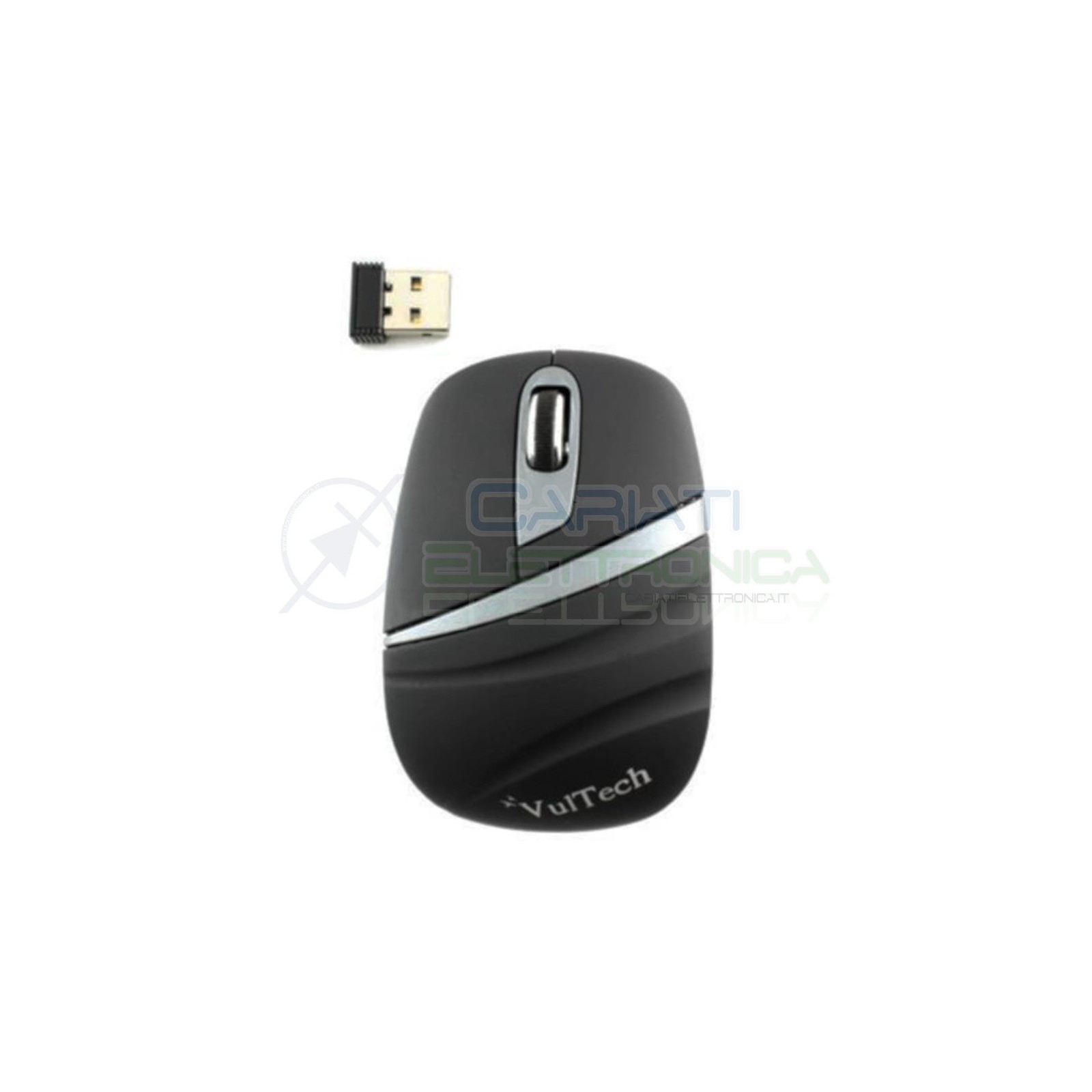 Mouse ottico wireless Wifi USB 1600 DPI per Notebook PC Computer 1600 DPI 2,4GVultech