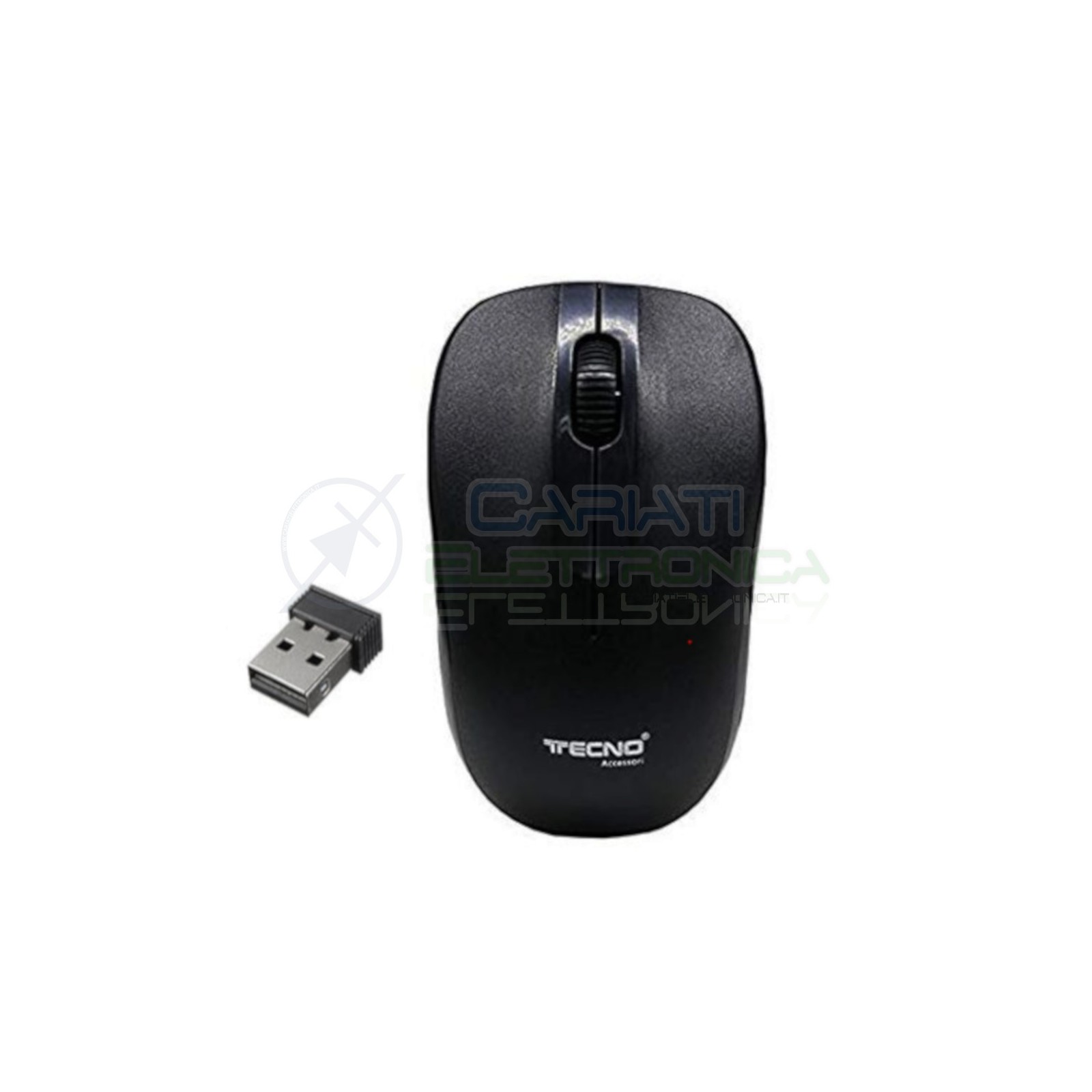 Mouse ottico wireless Wifi Usb 1600 DPI per Notebook PC Computer 1600 DPI 2,4GTecno Accessori