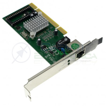 Scheda di Rete PCI 32 bit Gigabit 10/100/1000 Mbit LAN RJ45 EthernetNedis