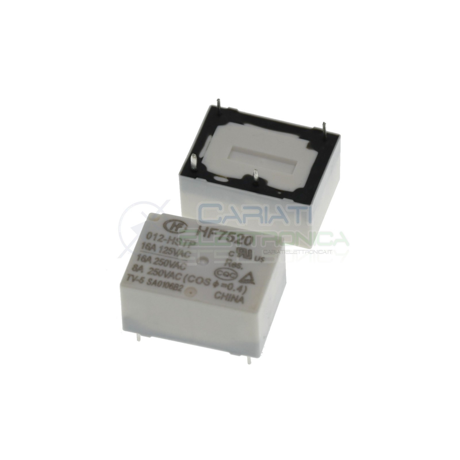 Relay HF7520-012-HSTP bobina 12V SPST 10A 30Vdc 16A 250Vac 4 pinHONGFA RELAY
