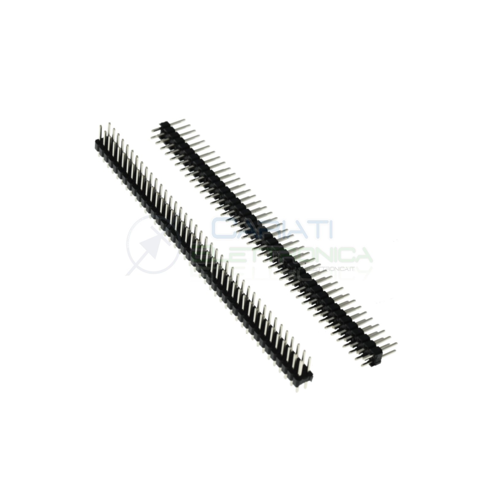 2 Pezzi Connettore Strip Line Doppia Fila 80 pin per Circuiti Pcb 40x2 Passo 2,54mm Generico