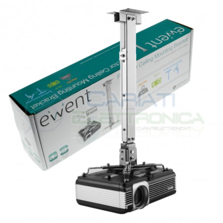 SUPPORTO STAFFA BRACCIO MURO SOFFITTO PROIETTORE VIDEOPROIETTORE NERAEwent
