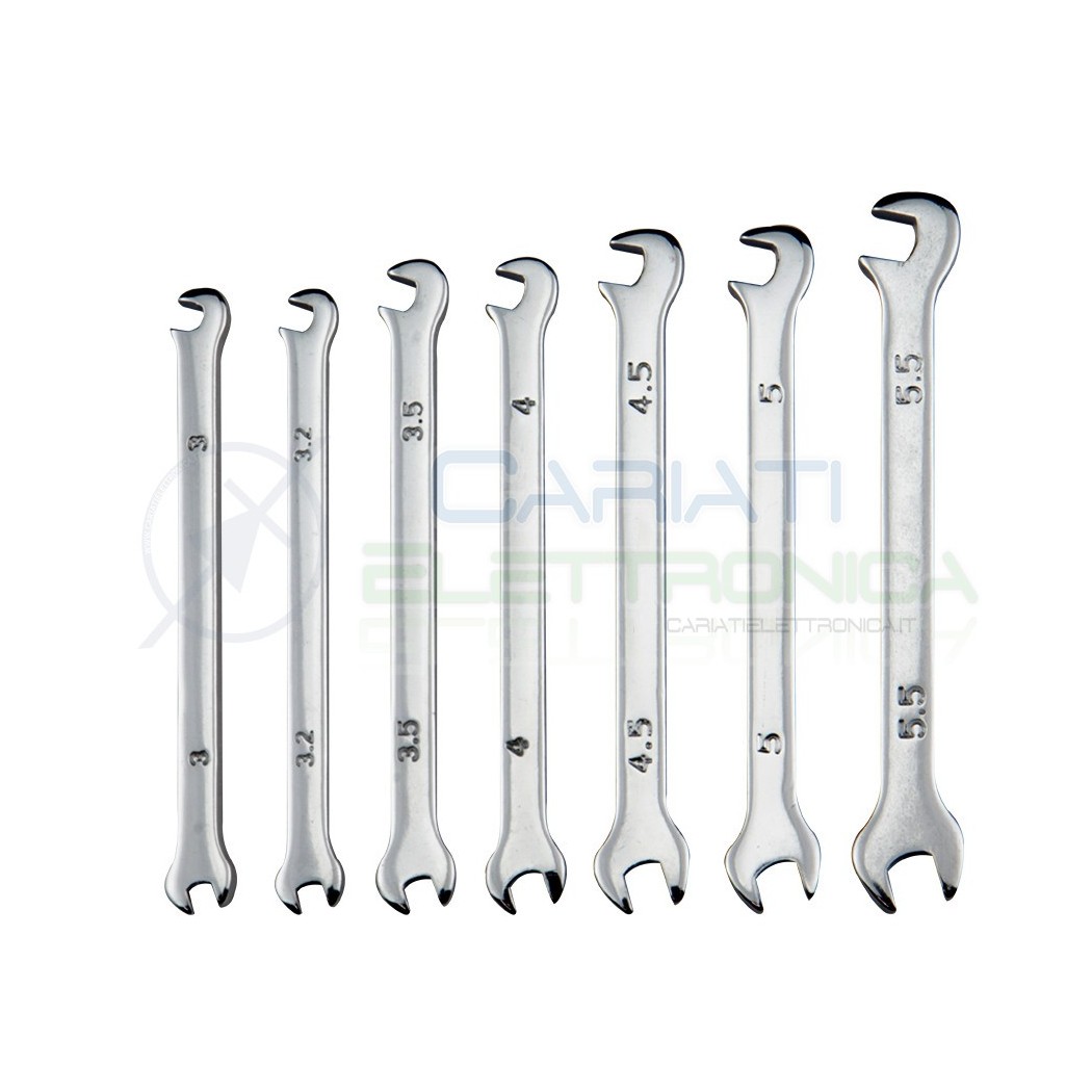 Set Mini Chiave doppia a Forchetta per dadi M3 M4 M5 laboratorio elettronicaDonau