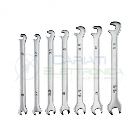 Set Mini Chiave doppia a Forchetta per dadi M3 M4 M5 laboratorio elettronicaDonau