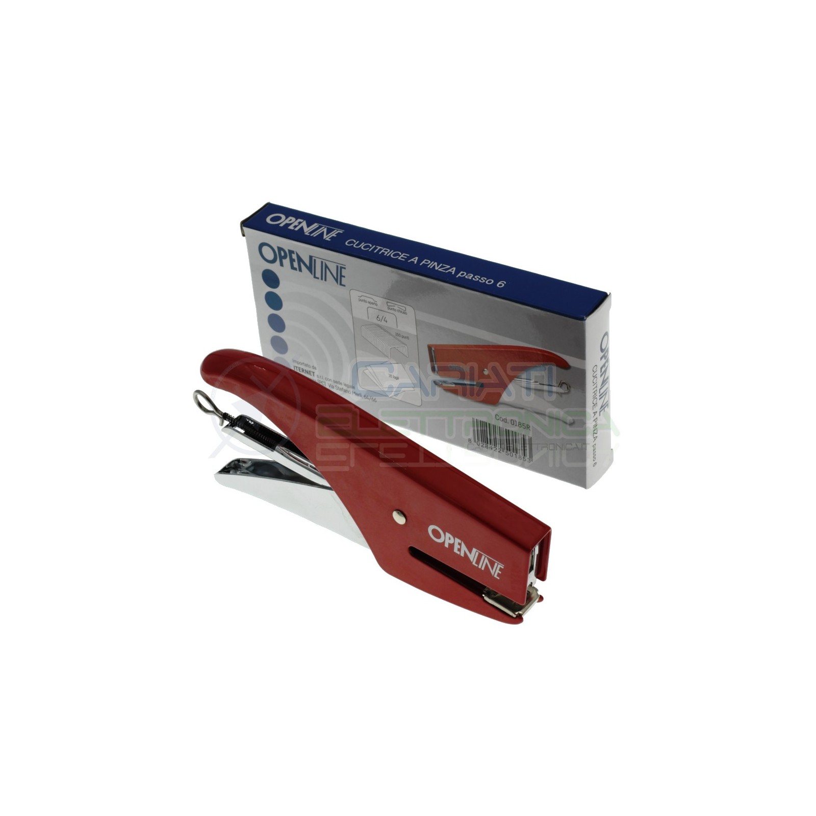 Cucitrice spillatrice a pinza manuale passo 6 colore Rosso Openline
