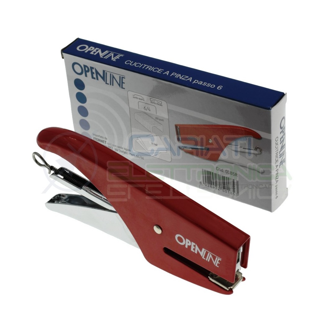 Cucitrice spillatrice a pinza manuale passo 6 colore Rosso Openline