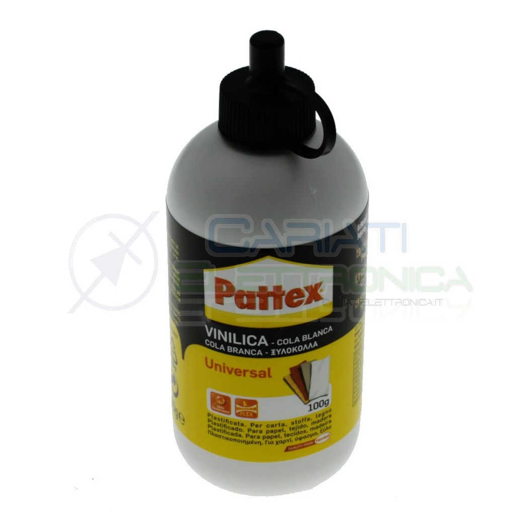 Colla vinilica bianca 100g ideale per legno carta stoffa sughero tela cartone Pattex