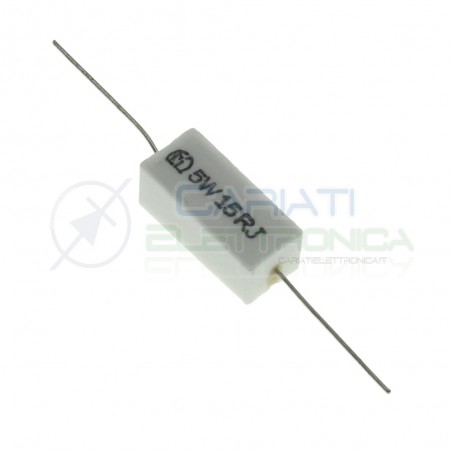 3 Pezzi Resistenza ceramica 15ohm 5W a filo Cinetech