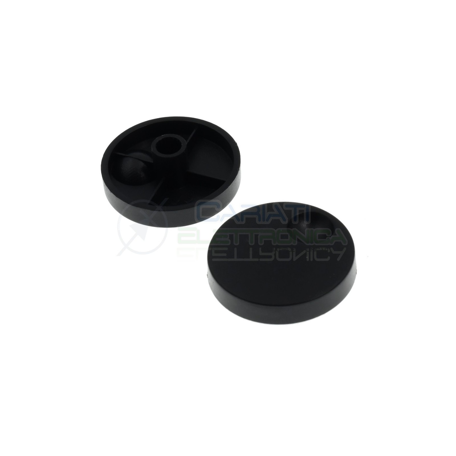 Manopola potenziometro 6mm Nera in Plastica 32x11,5mm Mono Stereo InterruttoreGenerico