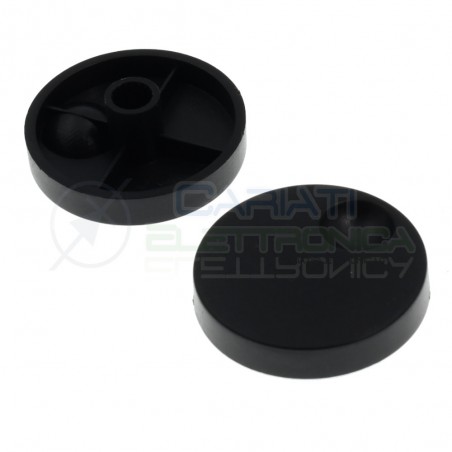 Manopola potenziometro 6mm Nera in Plastica 32x11,5mm Mono Stereo InterruttoreGenerico