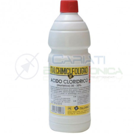 1L Acido cloridrico muriatico puro disincrostante anticalcare sgrassante 30-33%