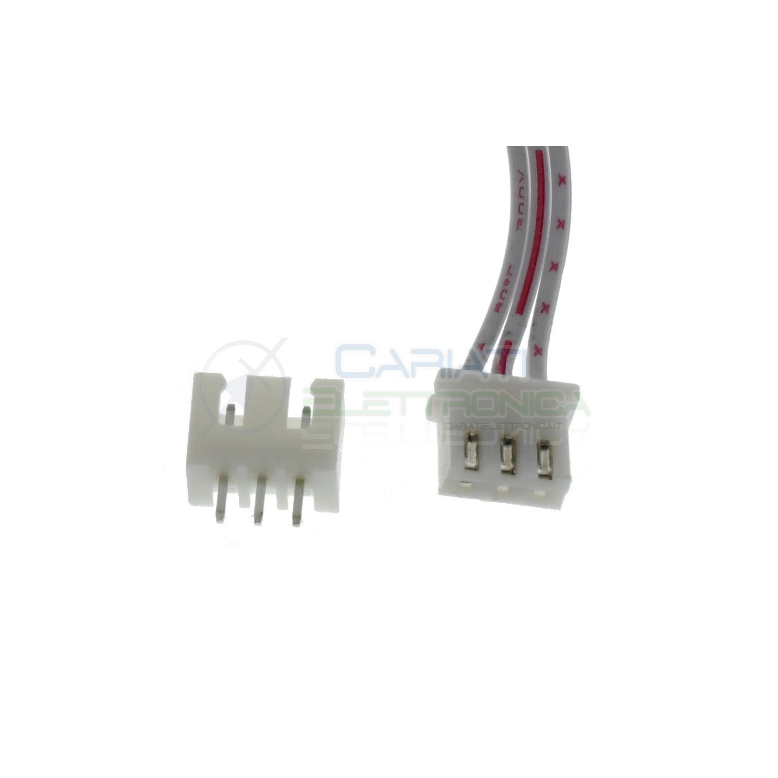 2 Set Cavo connettore Plug 3 poli JST XH passo 2.5mm con cavo 26AWG 19cm Generico