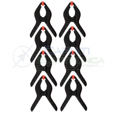 Set di 8 Pinze Morsetti a molla per bloccaggio serraggio 25mm maxDonau