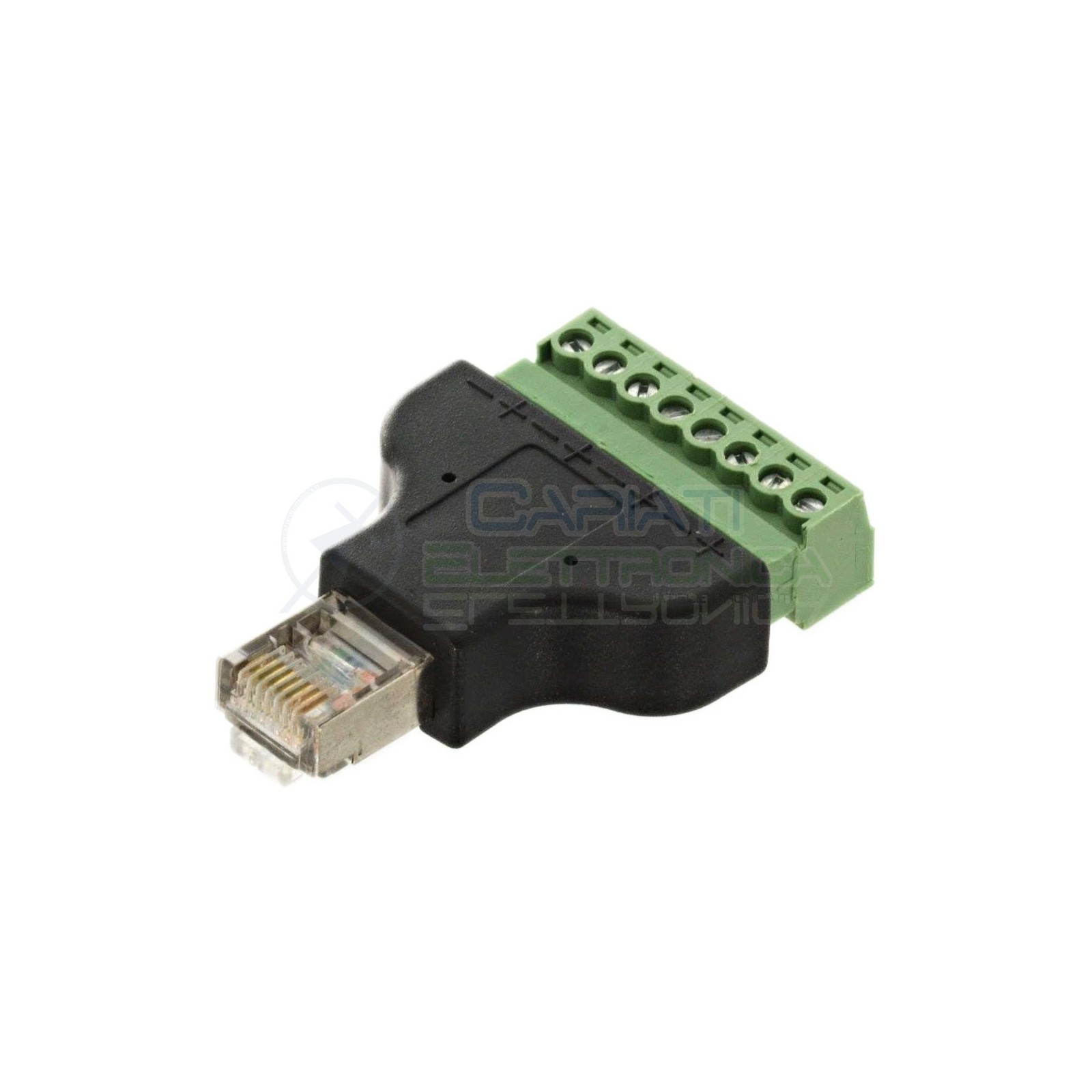 Porta Ethernet RJ45 schermata Adattatore per cavi lan con morsetti a vite 8 pinGenerico