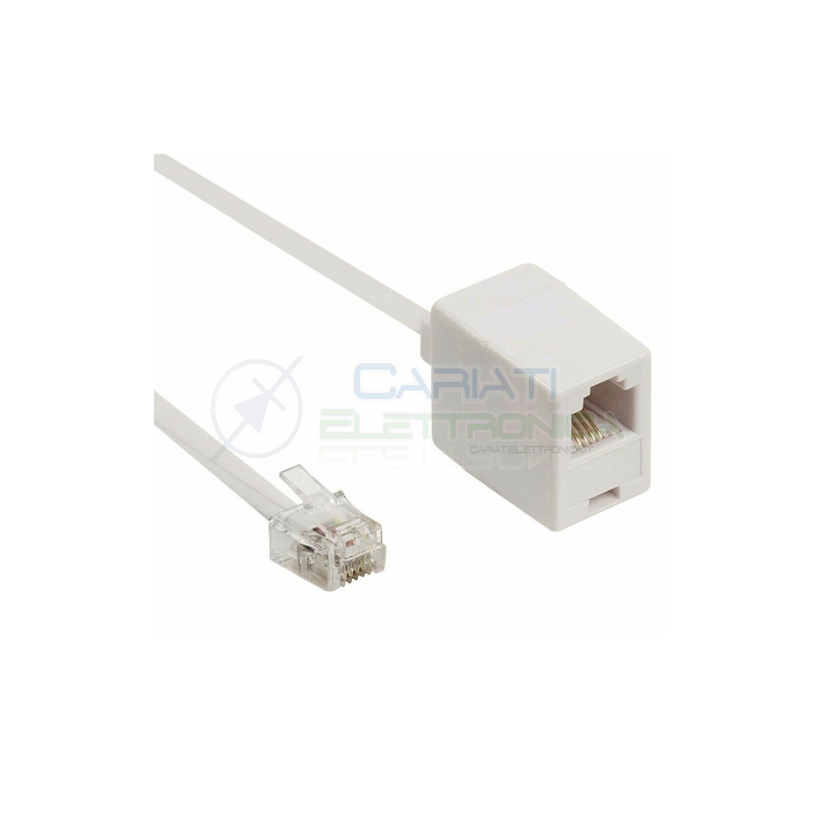 Prolunga cavo Telefonico Rj11 Maschio Femmina 10 metri per Telefono Uffico Casa Nedis