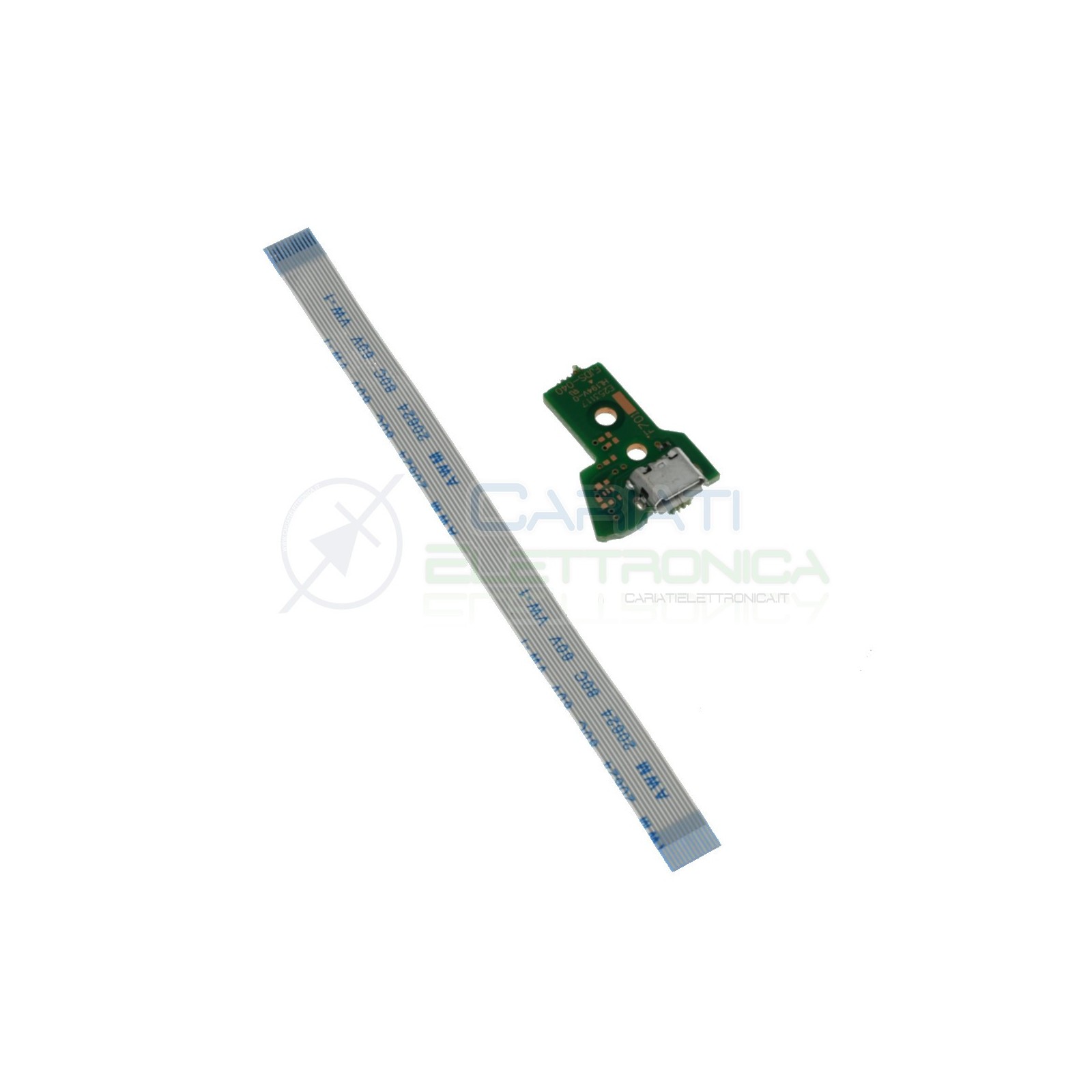 JDS-040 Porta Micro usb Joypad PS4 con Cavo Flat Connettore scheda controller pcb 12 pinGenerico