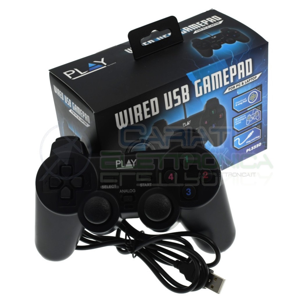 copy of Joypad Joystick Gamepad Usb 13 Tasti e 2 Analogici per Pc Windows PL3330 cavo 1,5mEwent