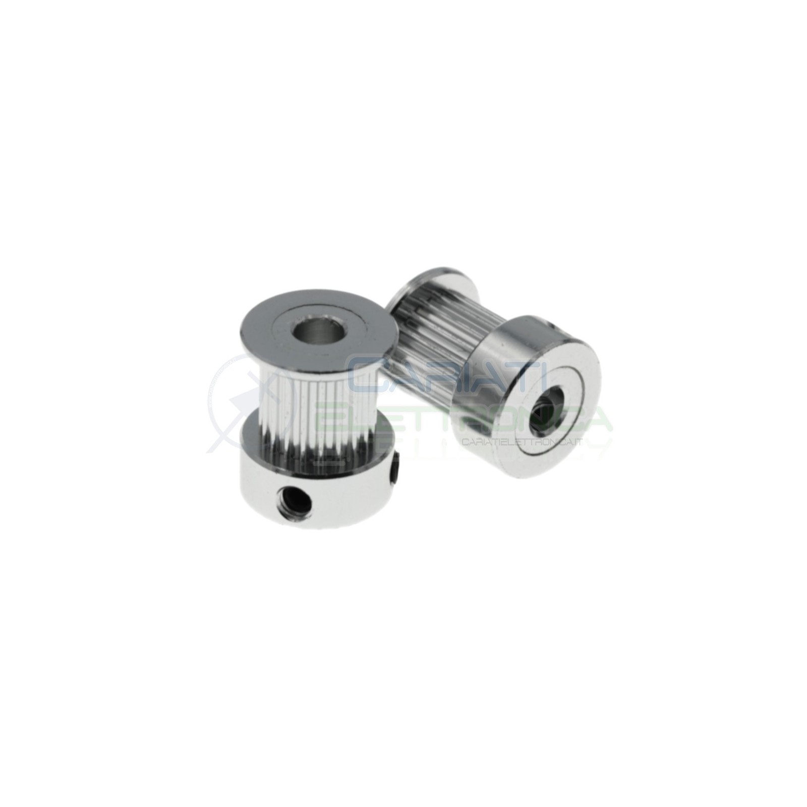 2 pezzi Puleggia GT2 foro Ø 6mm - pulegge 16 denti - pulley 16 teeth - 3D Reprap Prusa Generico