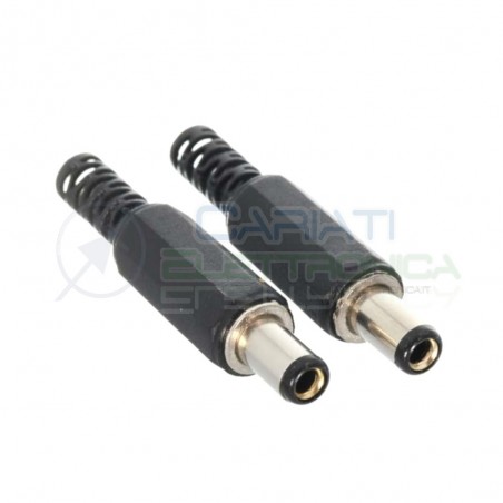 2 Pezzi Spina presa 5,5X2,1 mm connettore di alimentazione DC femmina 5,5X2,1mmGenerico
