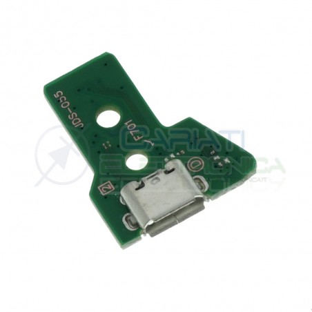JDS-055 Porta Micro usb Joypad PS4 Dualshock con Cavo Flat Connettore scheda controller pcb 12 pinGenerico