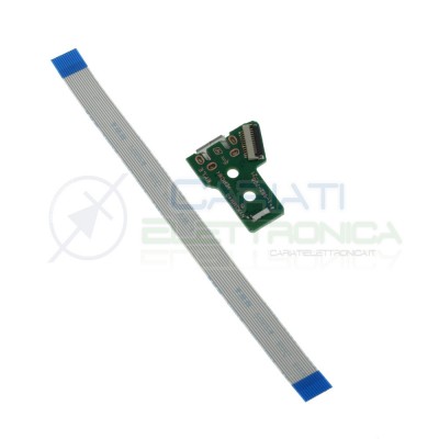 JDS-055 Porta Micro usb Joypad PS4 Dualshock con Cavo Flat Connettore scheda controller pcb 12 pinGenerico