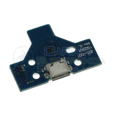 JDS-001 Porta Micro usb Joypad PS4 Dualshock con Cavo Flat Connettore scheda controller pcb 14 pinGenerico