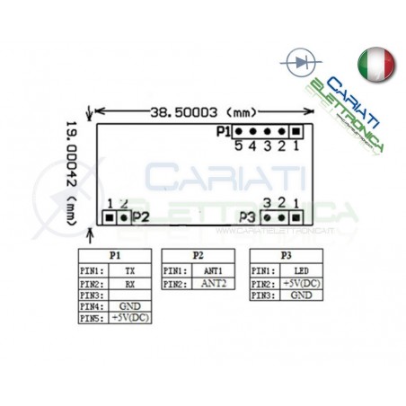 125KHZ EM4100 RFID Card Read Modulo Scheda Bordo RDM6300 UART Arduino