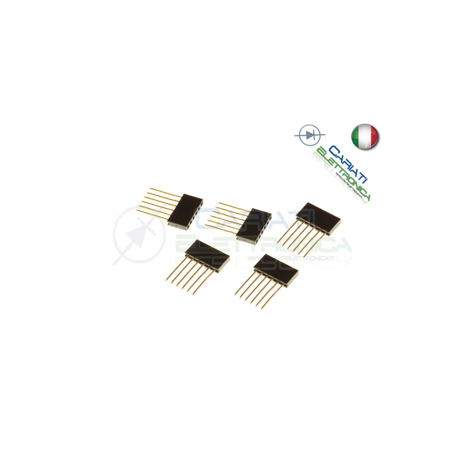 5 pz connettori strip line 6 poli femmina LUNGHI per ARDUINOGenerico