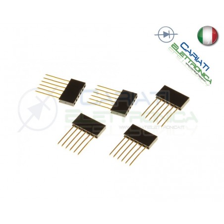 5 pz connettori strip line 6 poli femmina LUNGHI per ARDUINOGenerico