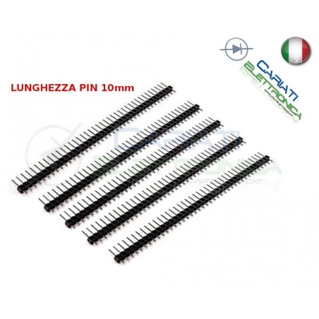 5 Pezzi Connettori strip line 40 poli maschio L 10mm