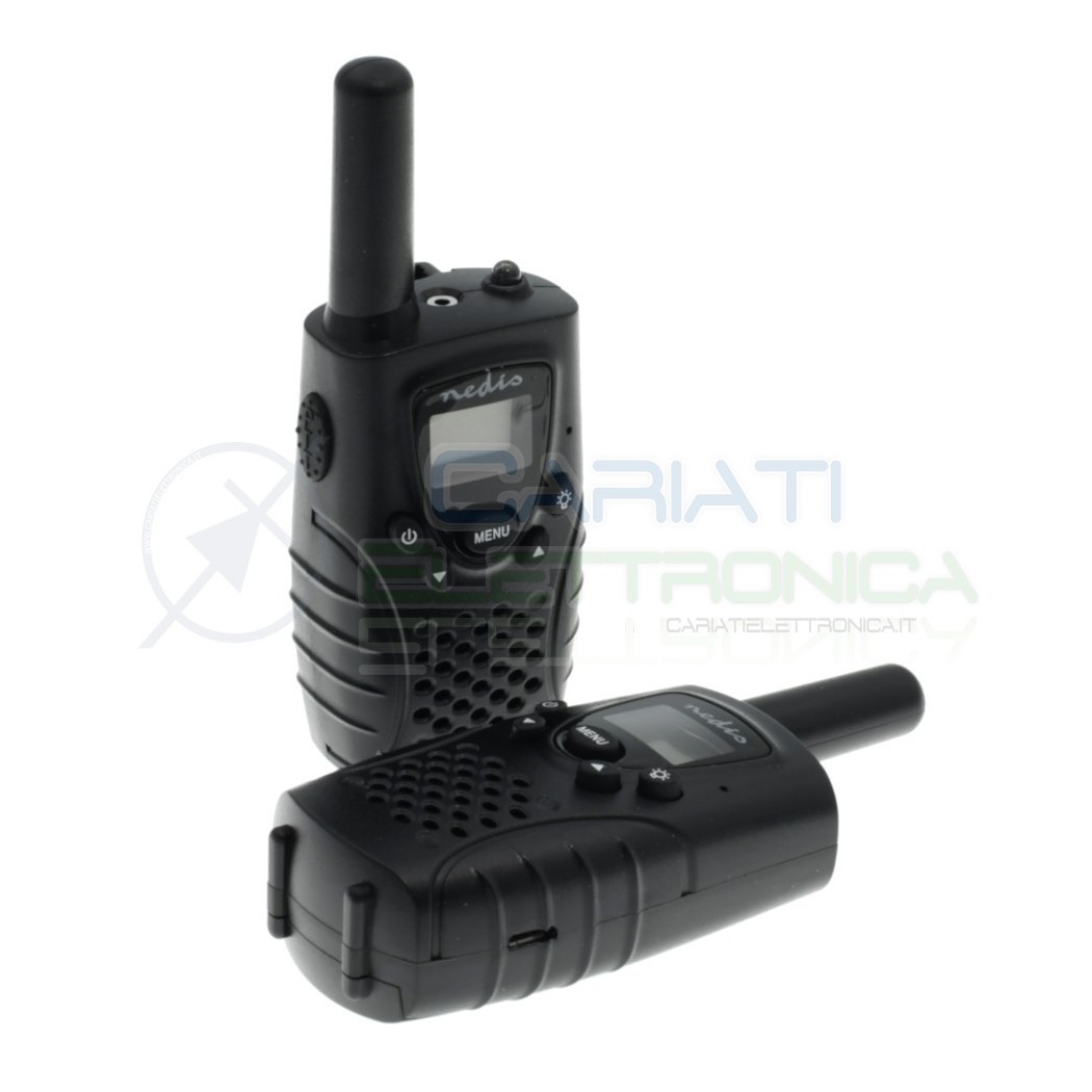 Kit Radio ricetrasmittenti walkie talkie PMR 8 km + Luce Led Uso libero senza licenza Nedis