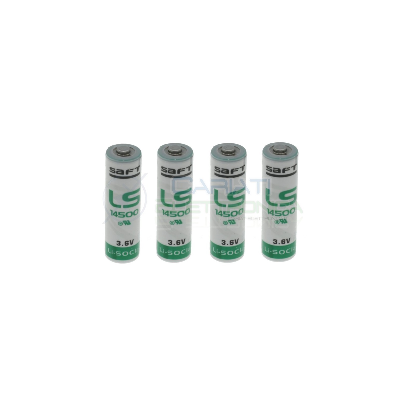 4 PEZZI BATTERIA STILO PILA AA LITIO SAFT LS14500 3,6V 2600mAh ALLARMESaft Battery