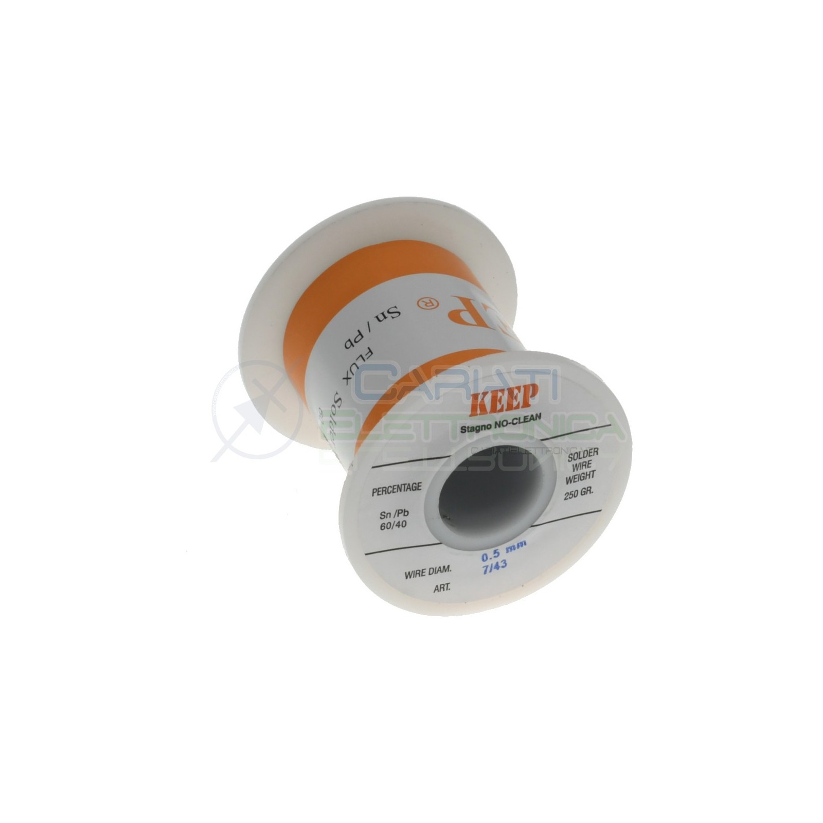 250 gr Stagno Keep 0,5mm 60/40 NoClean Sn60 PB40 Saldatura Bobina Rotolo 60 40 Keep