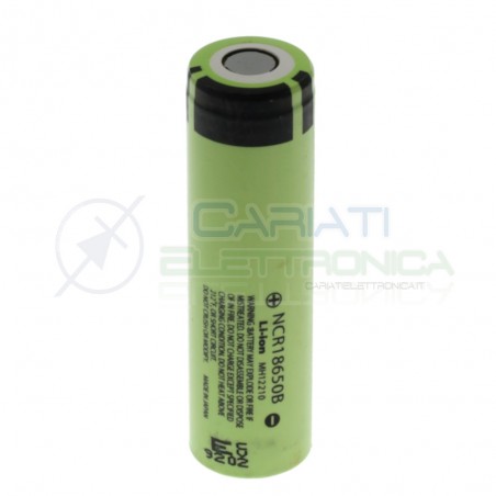 Batteria 18650 Panasonic NCR18650B 3400mah ricaricabile 3,7V - 4,2V Panasonic