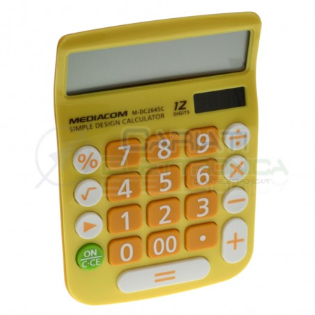 Calcolatrice solare 12 Cifre Desktop Mediacom DC2645CMediacom