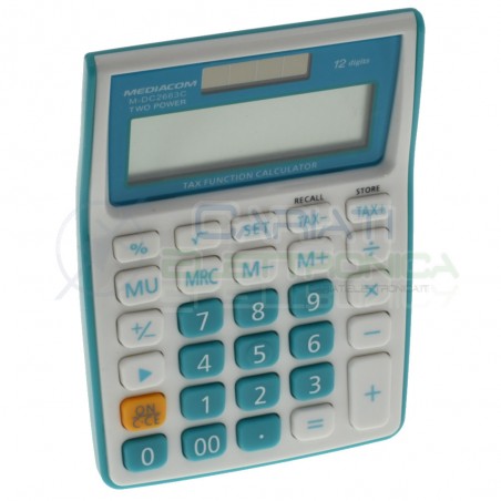 Calcolatrice solare 12 Cifre Desktop Mediacom DC2663CMediacom
