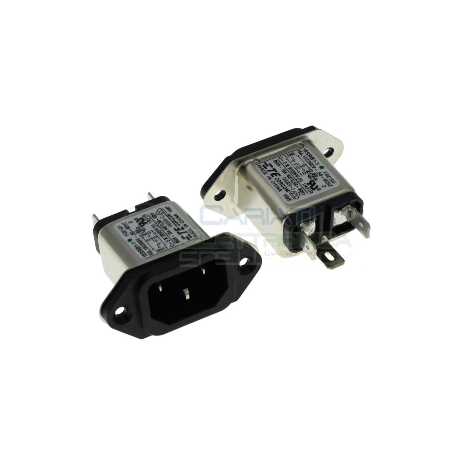 Filtro di rete 250Vac 15A 15SRB1-Y IEC TE ConnectivitySchrack