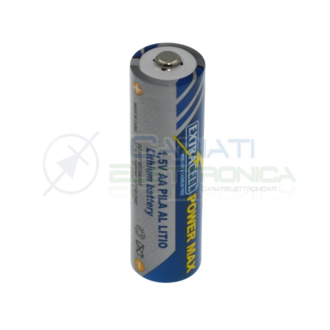 Batteria Stilo Pila AA FR6 LITIO 1,5V 2900mAhExtracell