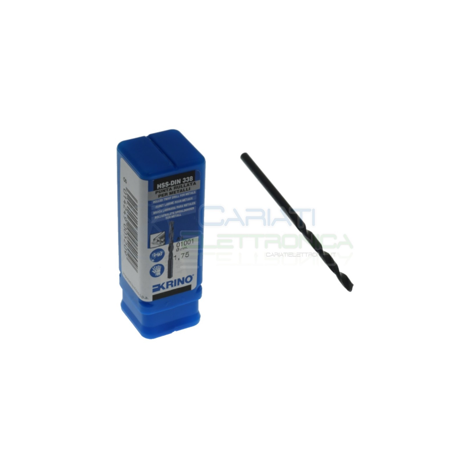 1 Punta Krino Hss Din 338 Rullata 1,75mm per MetalliKrino