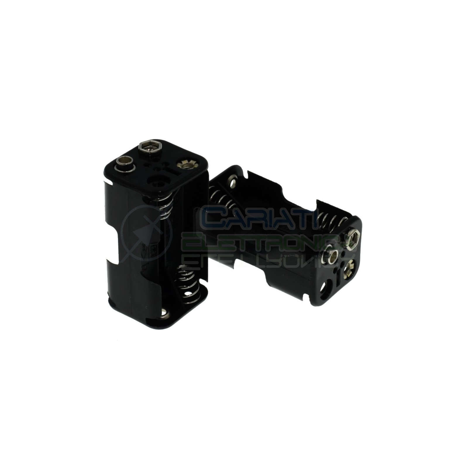 Porta Batterie PortaBatteria Per 4 Pile Pila AA con Attacco SnapComfortable Electronic