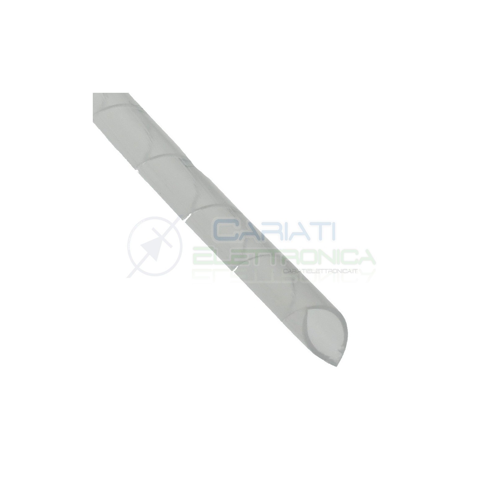 Guaina a Spirale Avvolgicavo Bianca Diametro 4mm Lunghezza 2m Spiral WrappingGenerico