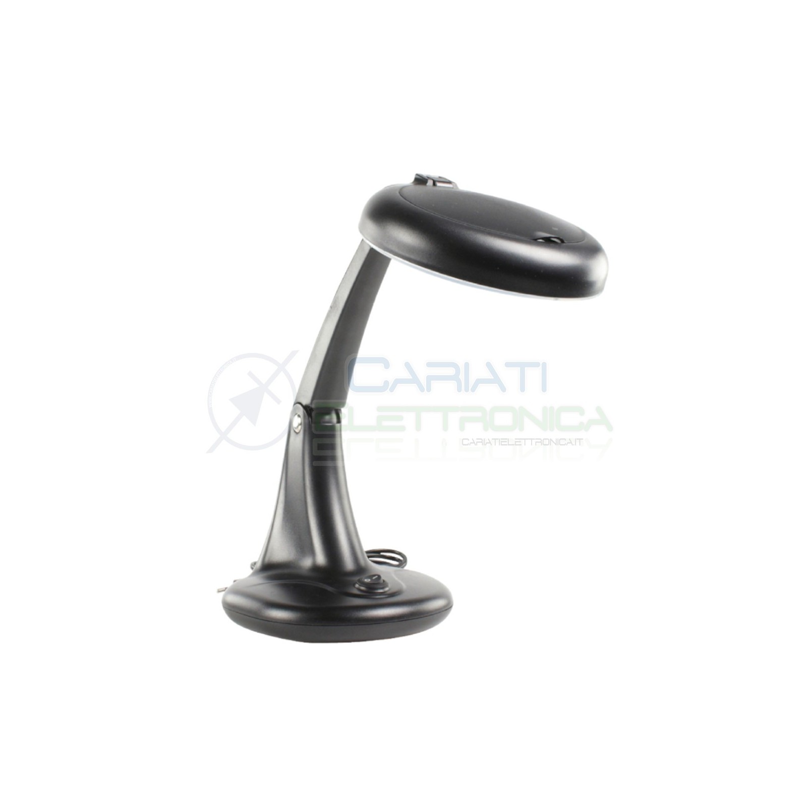 Lente di Ingrandimento 12W 6400K 3 Diotrie + 12 da Tavolo Lampada con ingrandimento Nera Nedis