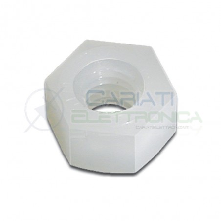 50 Pezzi Dado M4 in Plastica Nylon Distanziali Dadi Generico